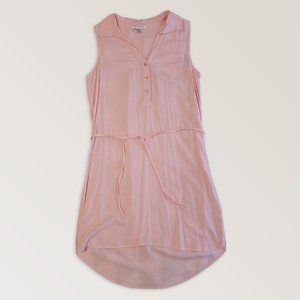 Bohemian Blush Pink Mini Dress, Cute Sundress, Spring Dress, Size M